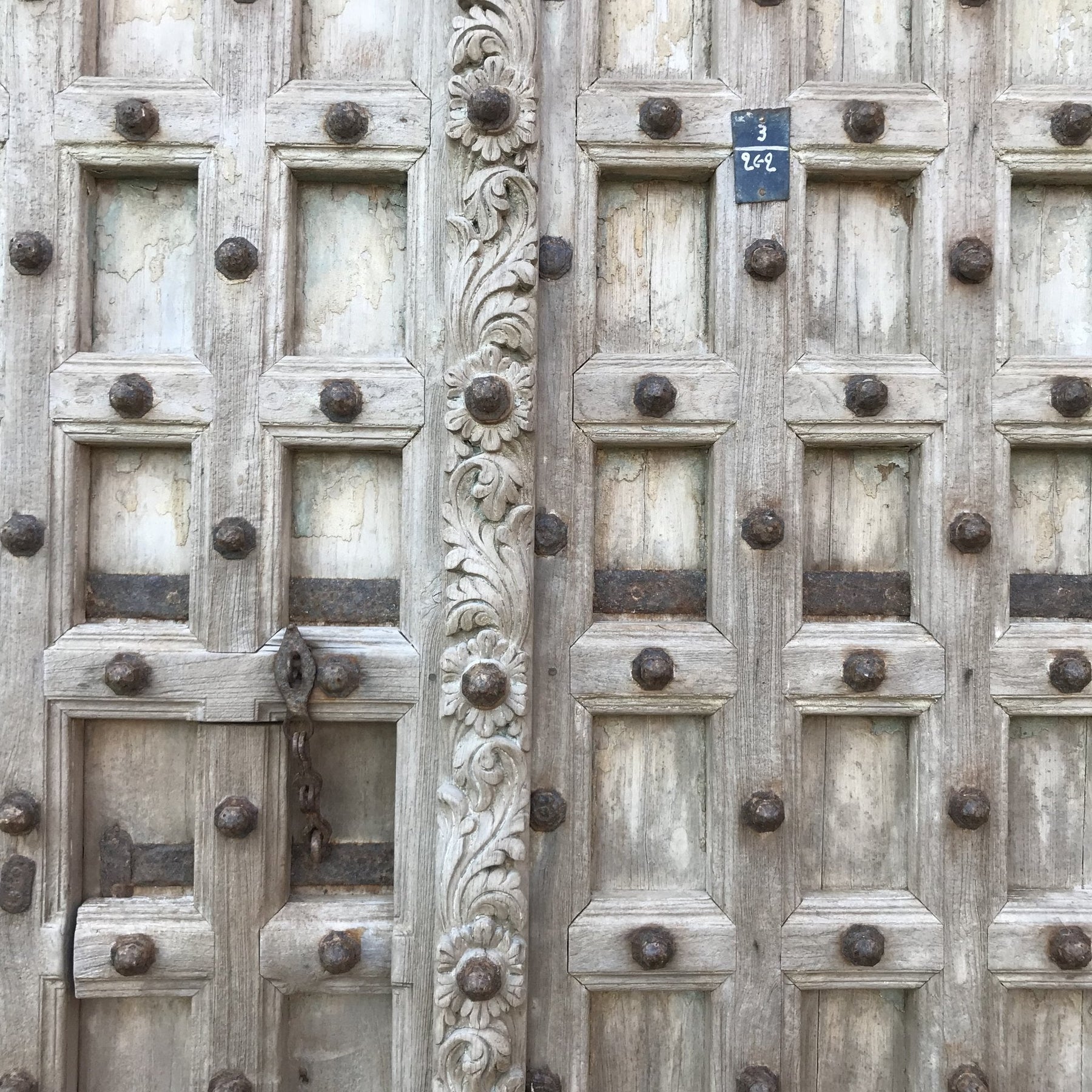 Old Indian Door From Kutch - 19thC