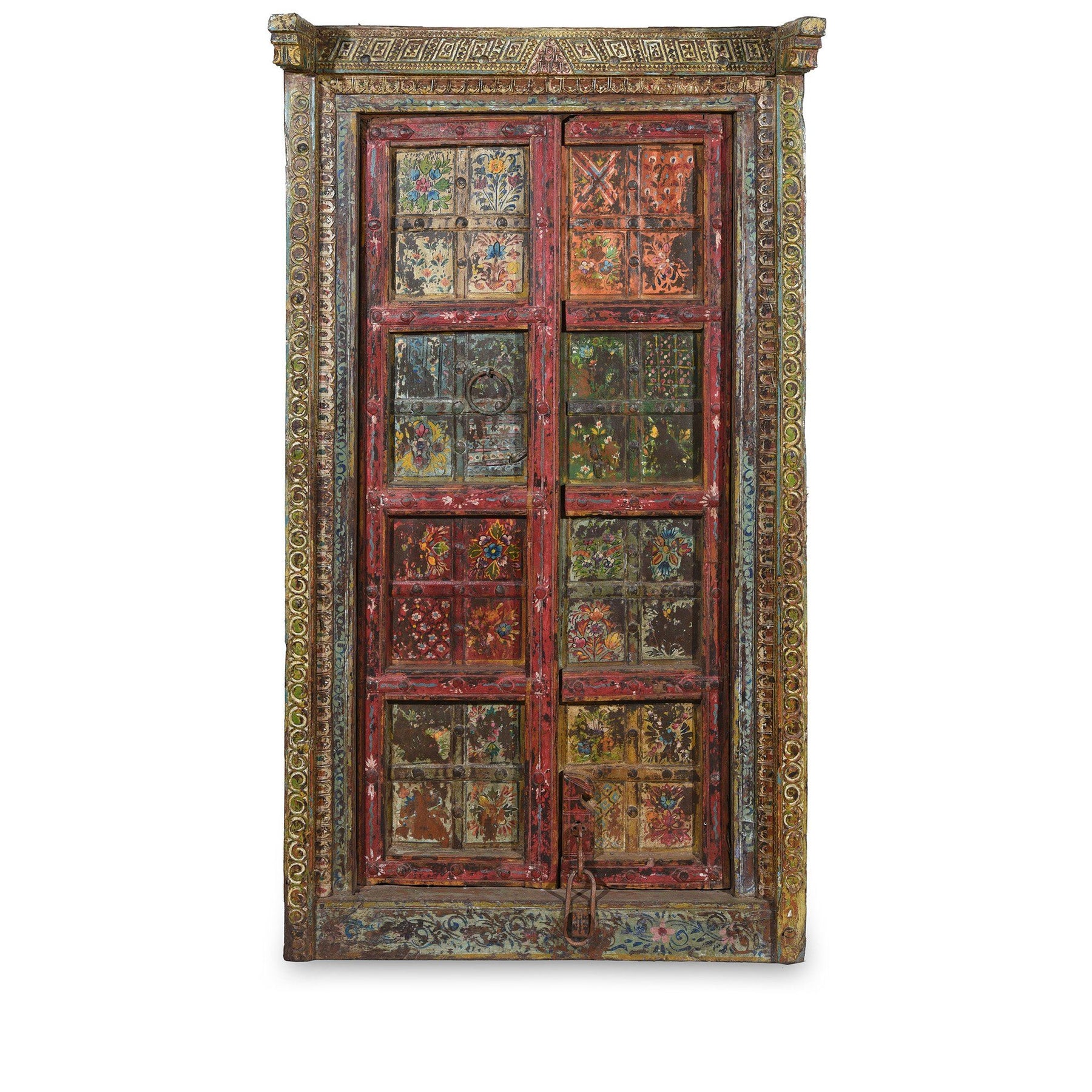 Old Indian Door With Later Painting - 19thC