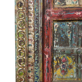 Old Indian Door With Later Painting - 19thC