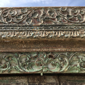Painted Indian Door From Gujarat - 19thC