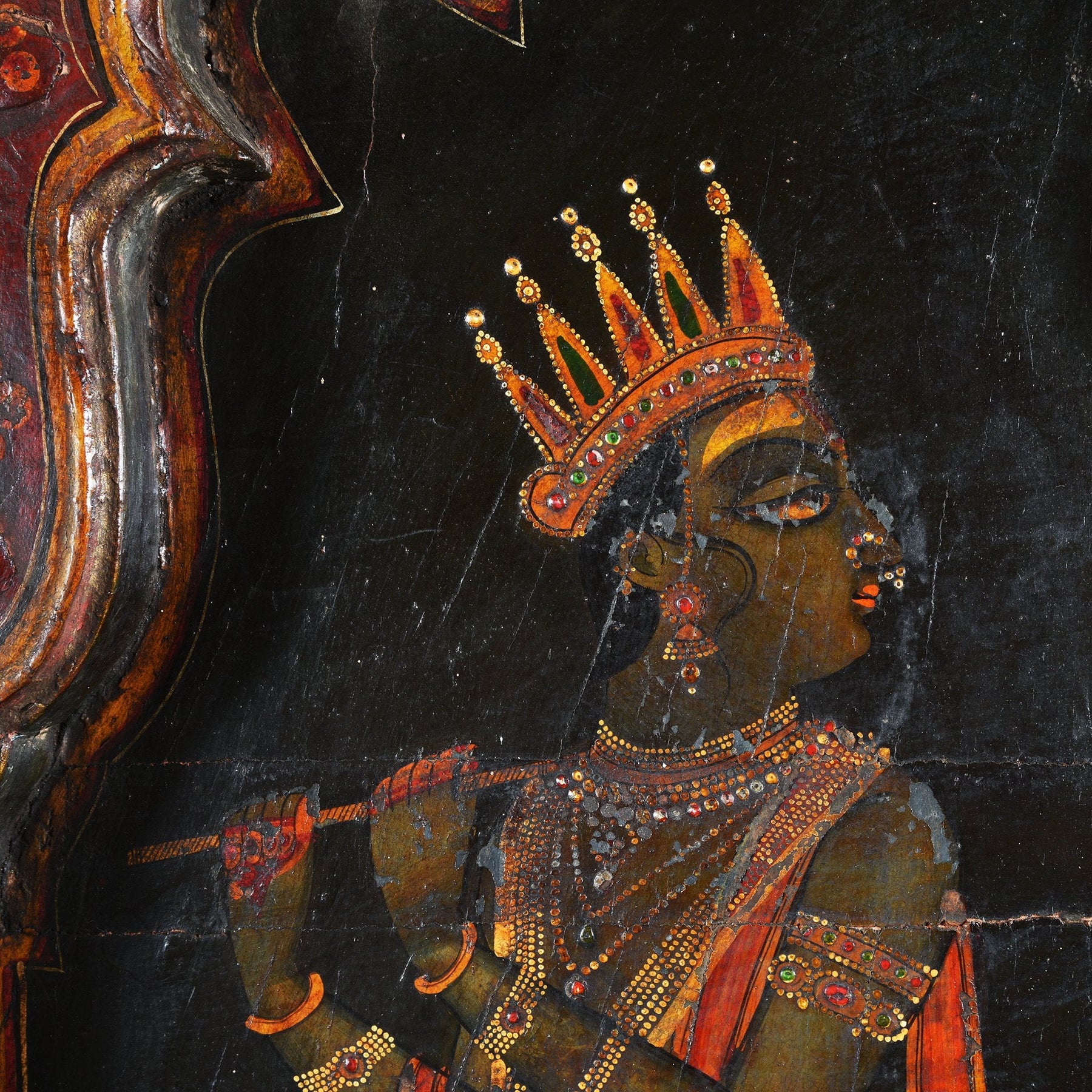 Painted Indian Doors From Bikaner - 19thC