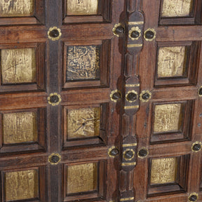 Rosewood & Brass Doors from Ajmer - 19thC