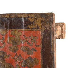 Tibetan Dragon Door panel With Original Paint 75 - 100 Yrs Old