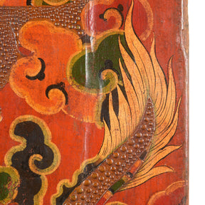 Tibetan Painted Door panel With Original Paint 75 - 100 Yrs Old