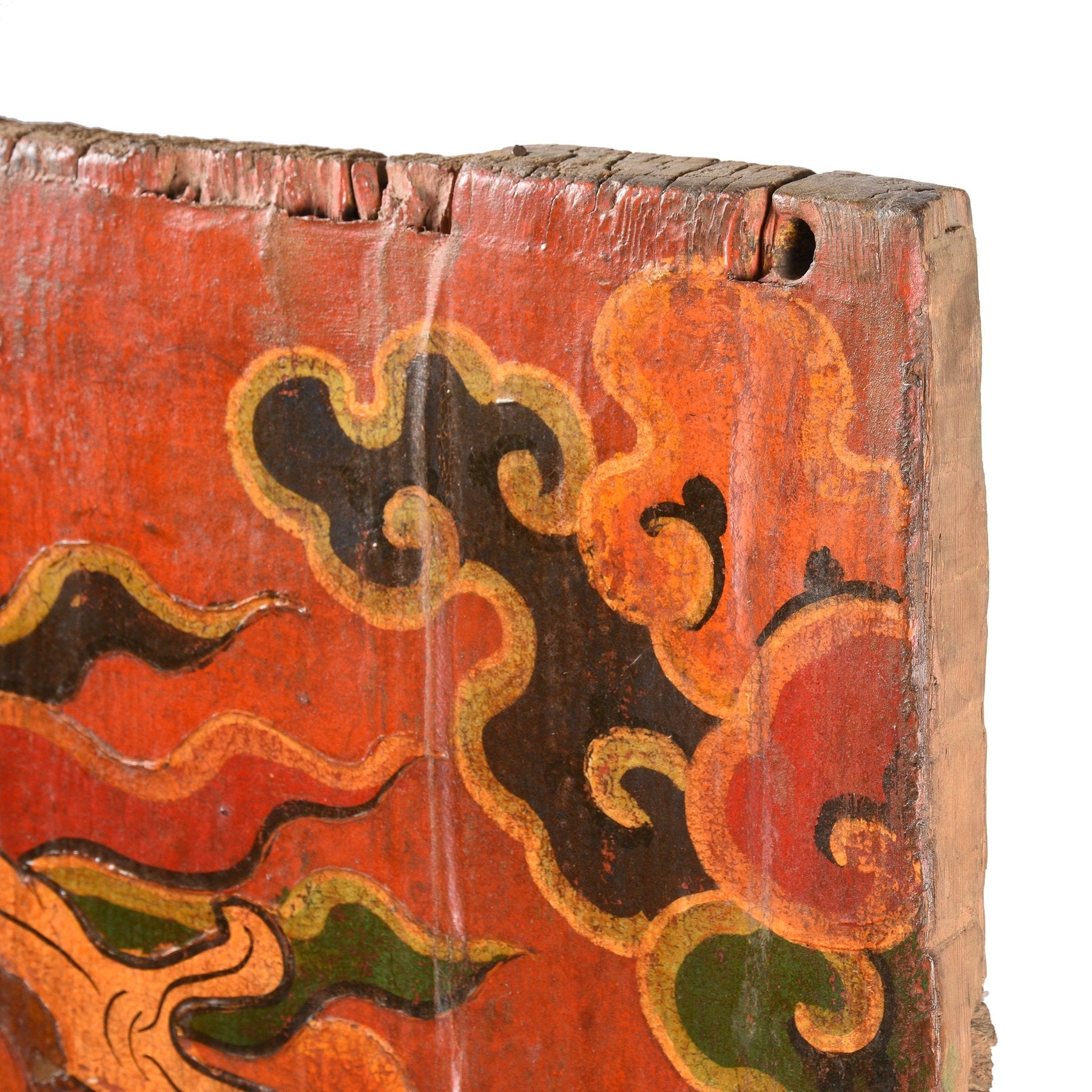 Tibetan Painted Door panel With Original Paint 75 - 100 Yrs Old
