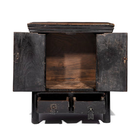 Persimmon Side Cabinet From Shanxi - 19thC