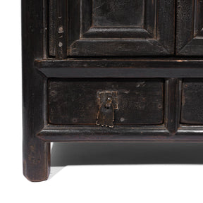 Persimmon Side Cabinet From Shanxi - 19thC