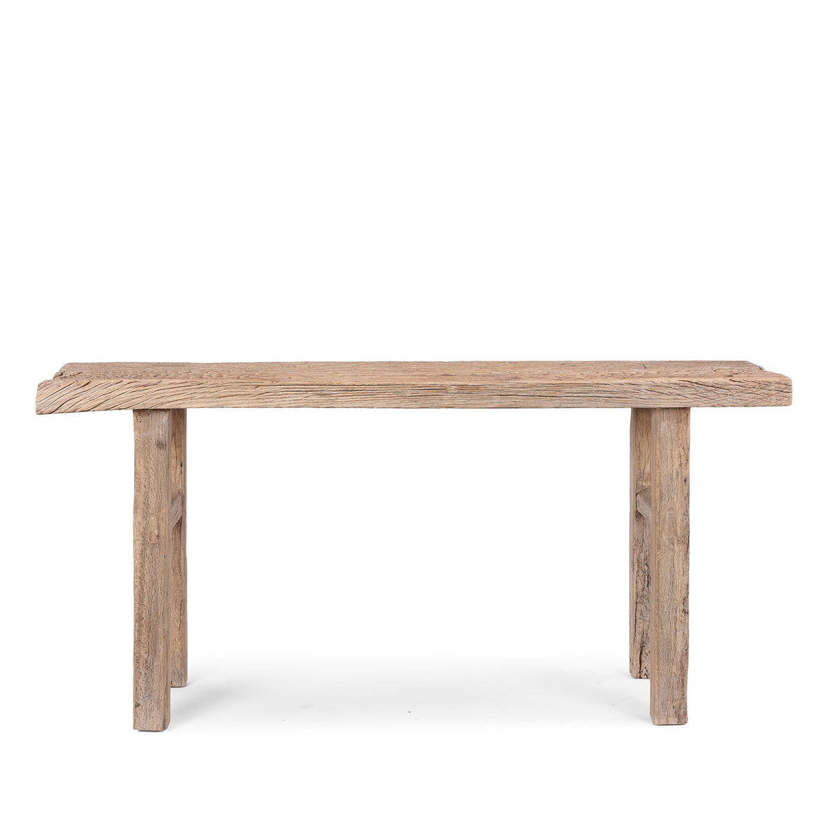 Bleached Reclaimed Elm Farmhouse Console Table