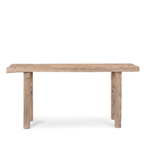 Bleached Reclaimed Elm Farmhouse Console Table