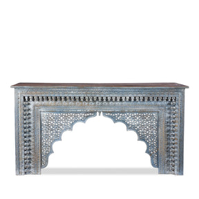 Blue Painted Mango Console Table