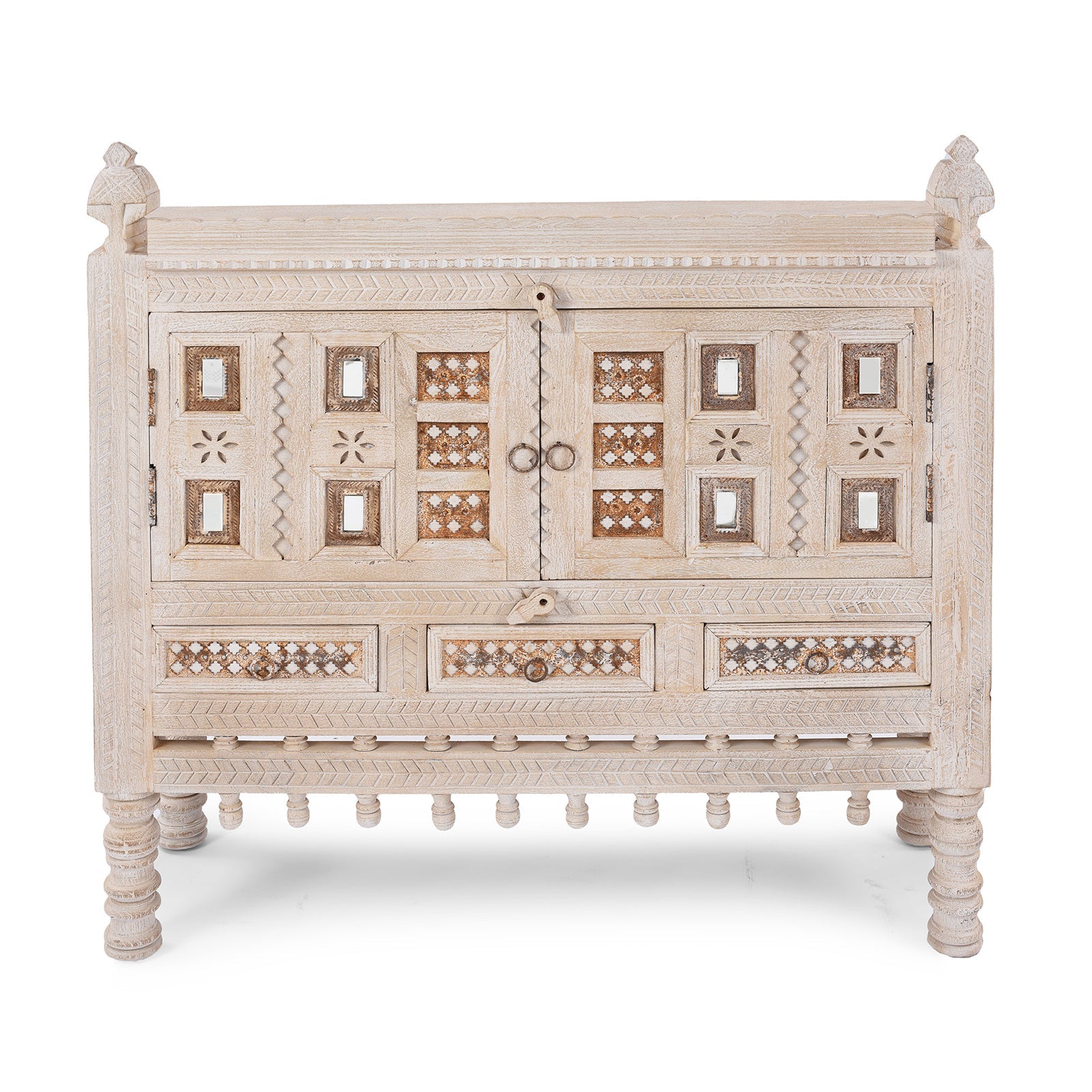 Kutchi Carved Damchiya Sideboard