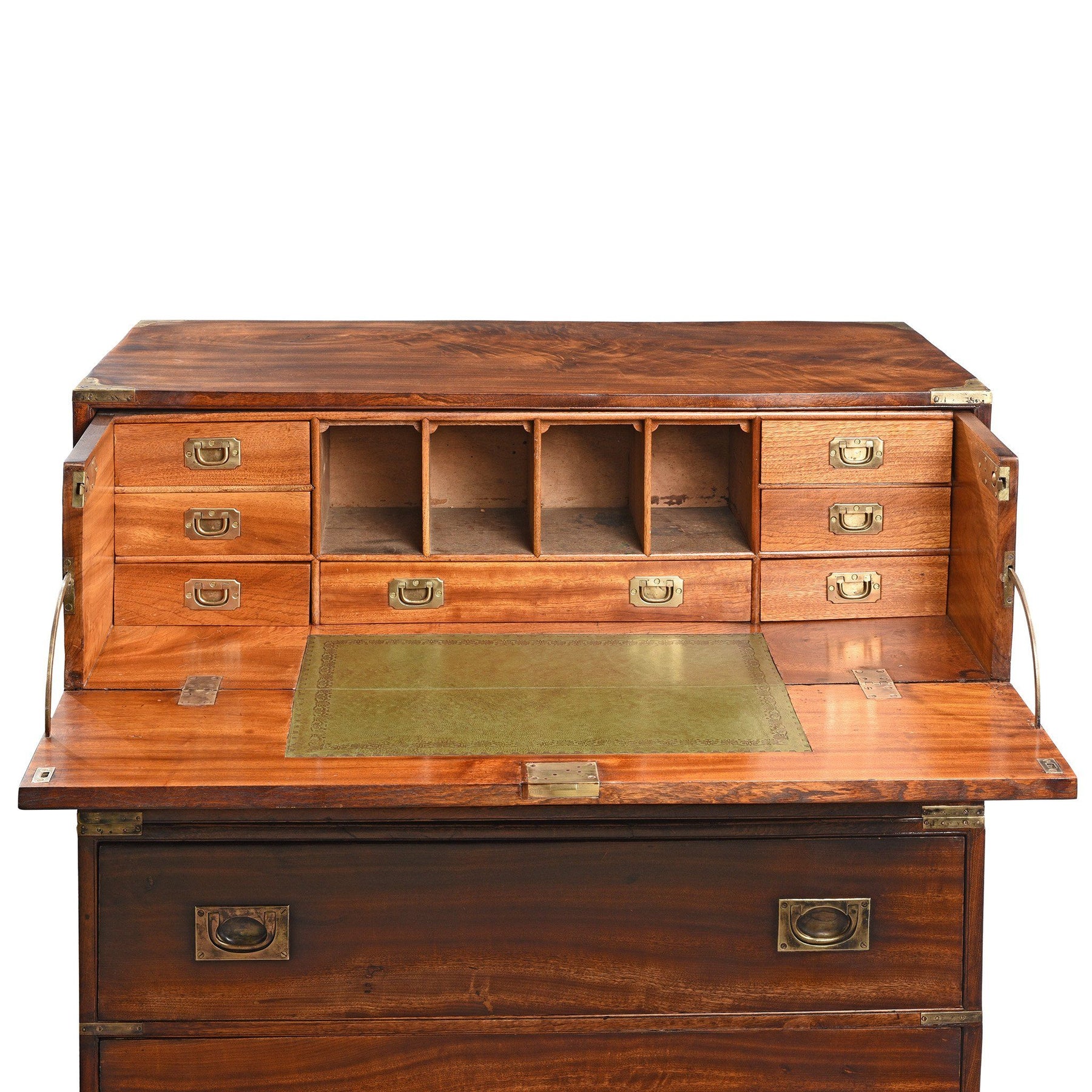 Chinese Export Secretaire Campaign Chest - Ca 1865