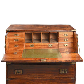 Chinese Export Secretaire Campaign Chest - Ca 1865