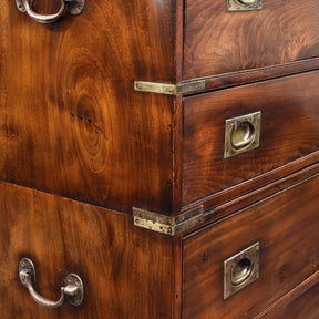 Chinese Export Secretaire Campaign Chest - Ca 1865