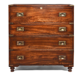 Chinese Export Secretaire Campaign Chest - Ca 1865