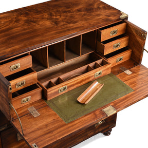 Chinese Export Secretaire Campaign Chest - Ca 1865