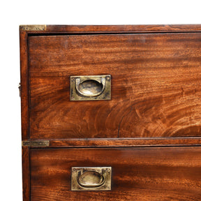 Chinese Export Secretaire Campaign Chest - Ca 1865