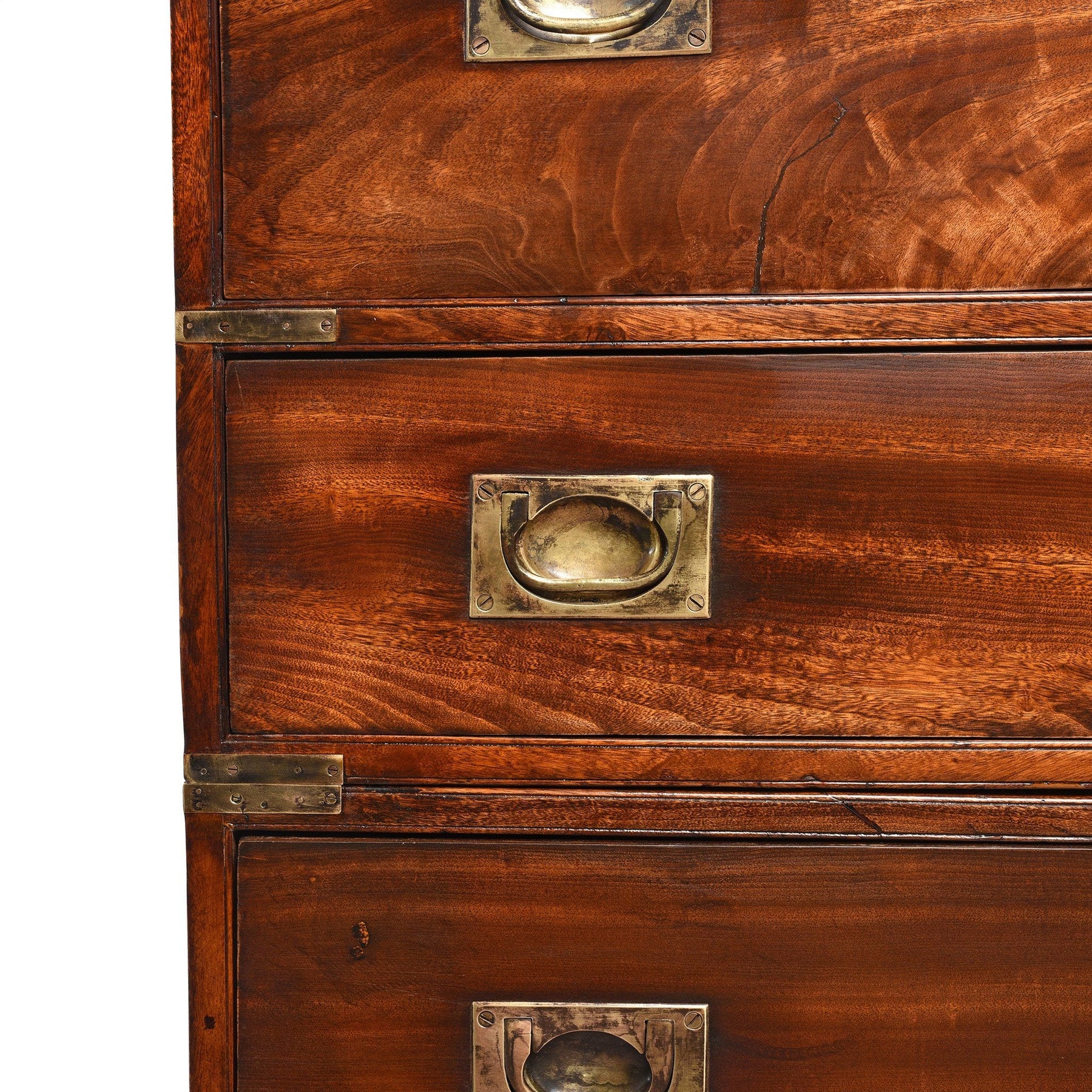 Chinese Export Secretaire Campaign Chest - Ca 1865