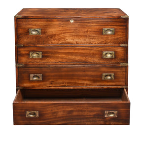 Chinese Export Secretaire Campaign Chest - Ca 1865