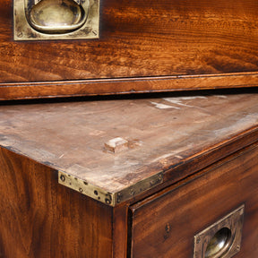 Chinese Export Secretaire Campaign Chest - Ca 1865