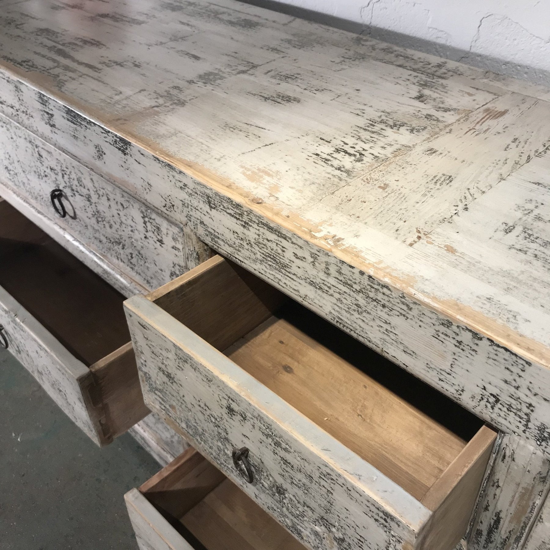 Painted 9 Drawer Sideboard From Mongolia Made From Reclaimed Wood
