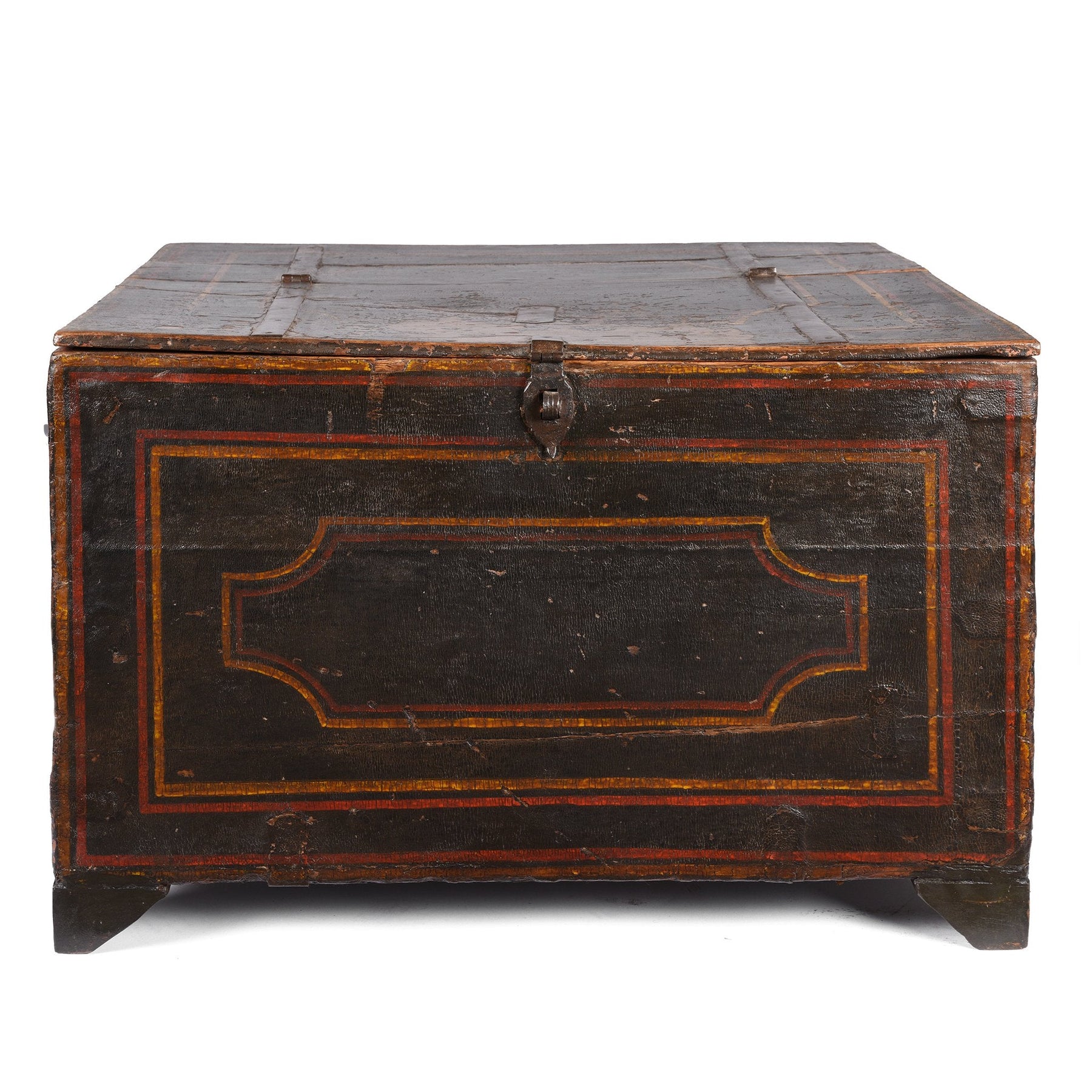 Antique Painted Indian Chest from Bikaner - 19thC