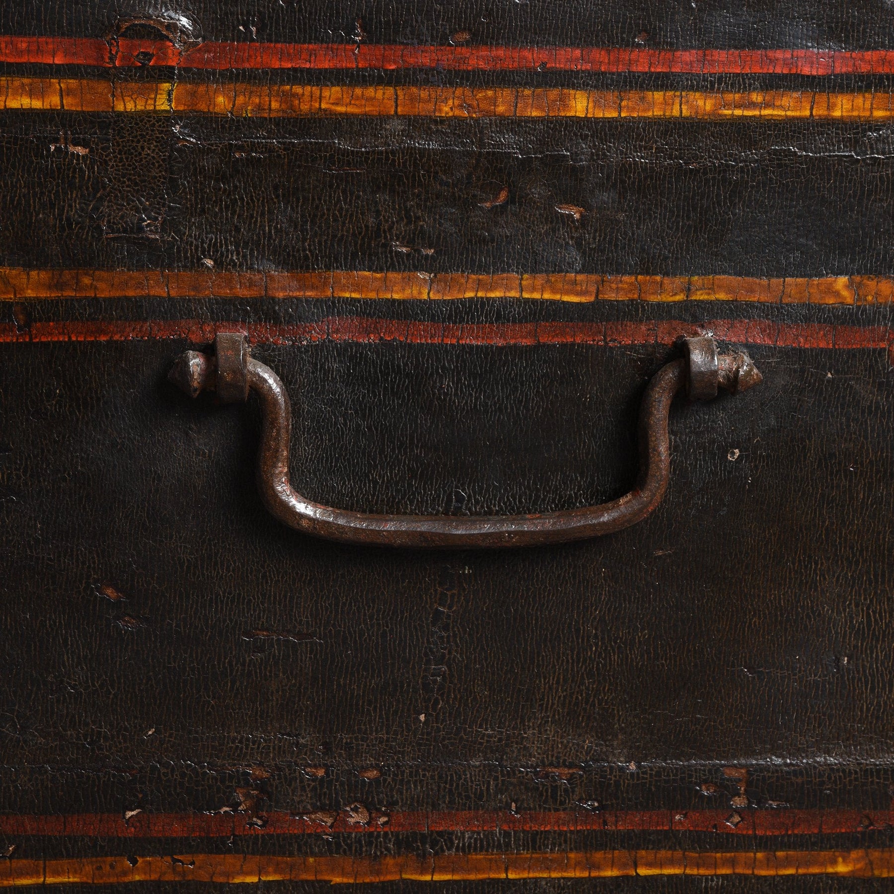 Antique Painted Indian Chest from Bikaner - 19thC