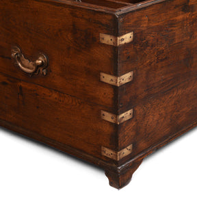 Brass Bound Indian Teak Military Chest - 19thC