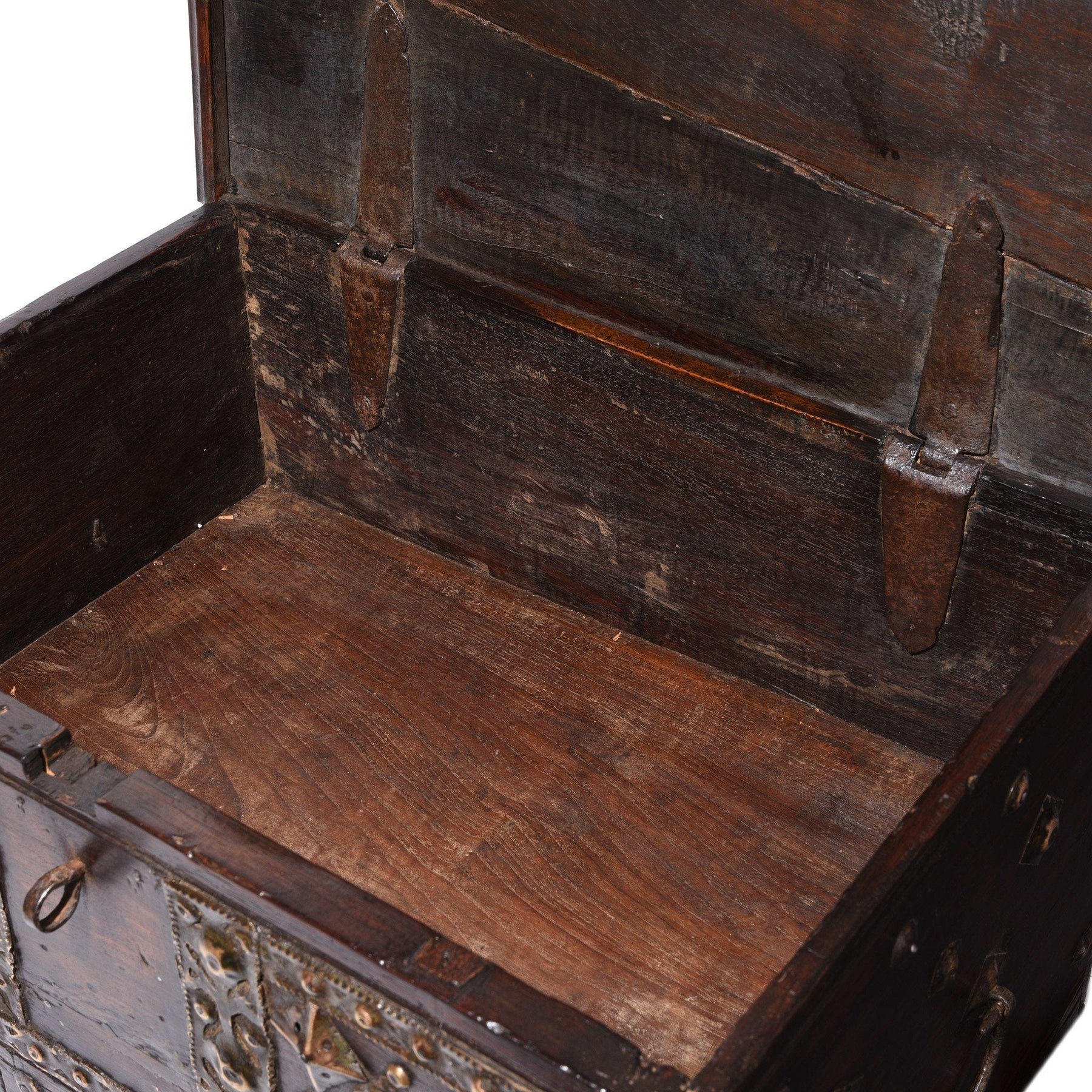 Brass Bound  Rosewood Jewellery Box From Kutch - 19Th C
