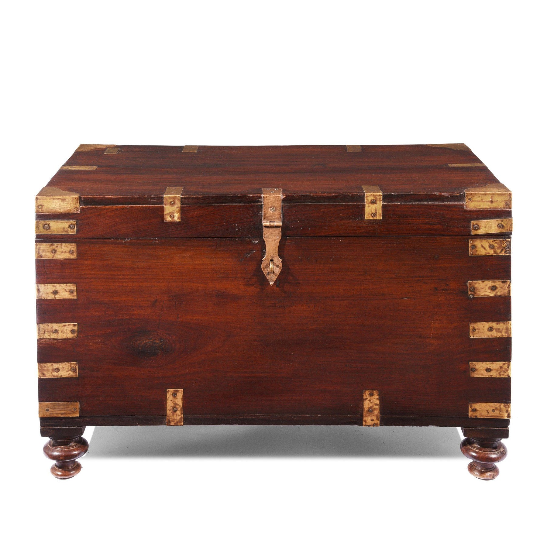 Brass Bound Rosewood Military Chest - 19thC