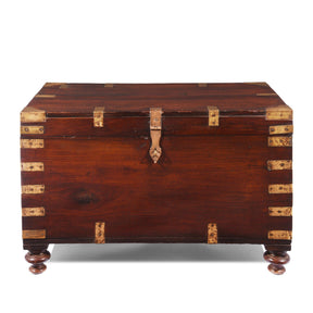 Brass Bound Rosewood Military Chest - 19thC