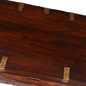 Brass Bound Rosewood Military Chest - 19thC