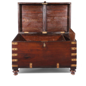 Brass Bound Rosewood Military Chest - 19thC