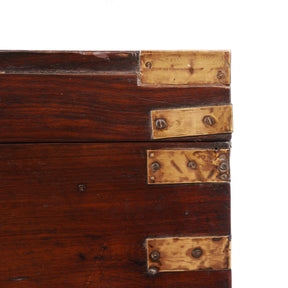 Brass Bound Rosewood Military Chest - 19thC