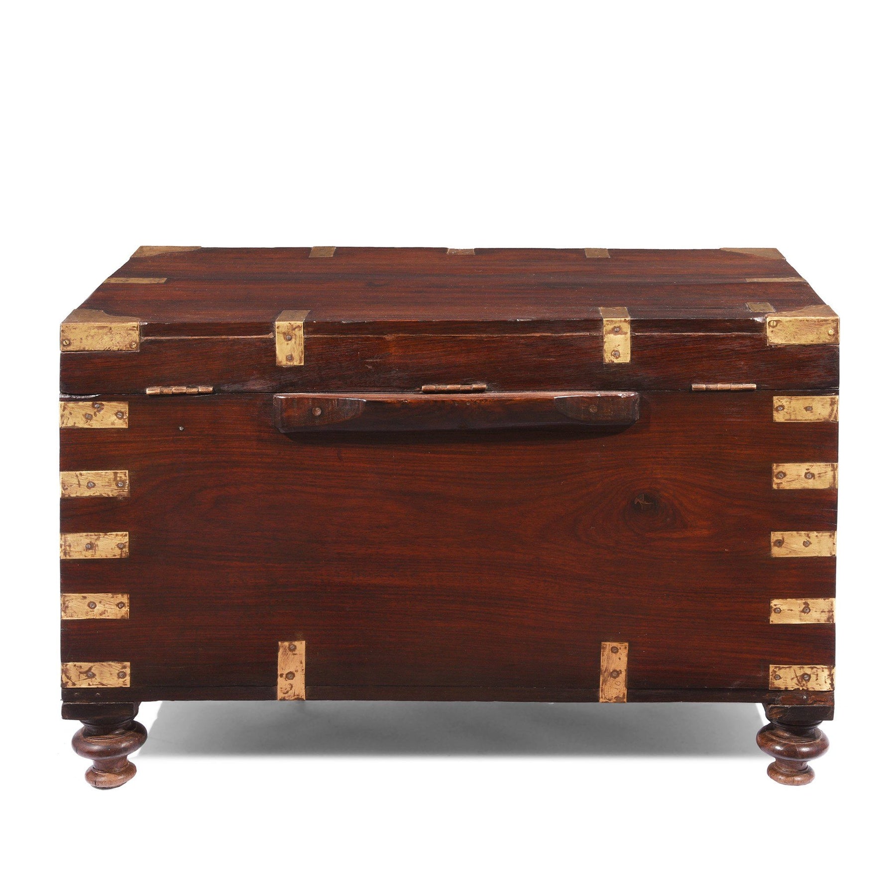 Brass Bound Rosewood Military Chest - 19thC