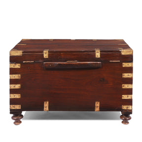 Brass Bound Rosewood Military Chest - 19thC