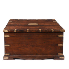 Brass Bound Teak Indian Campaign Chest, Rajasthan -19thC