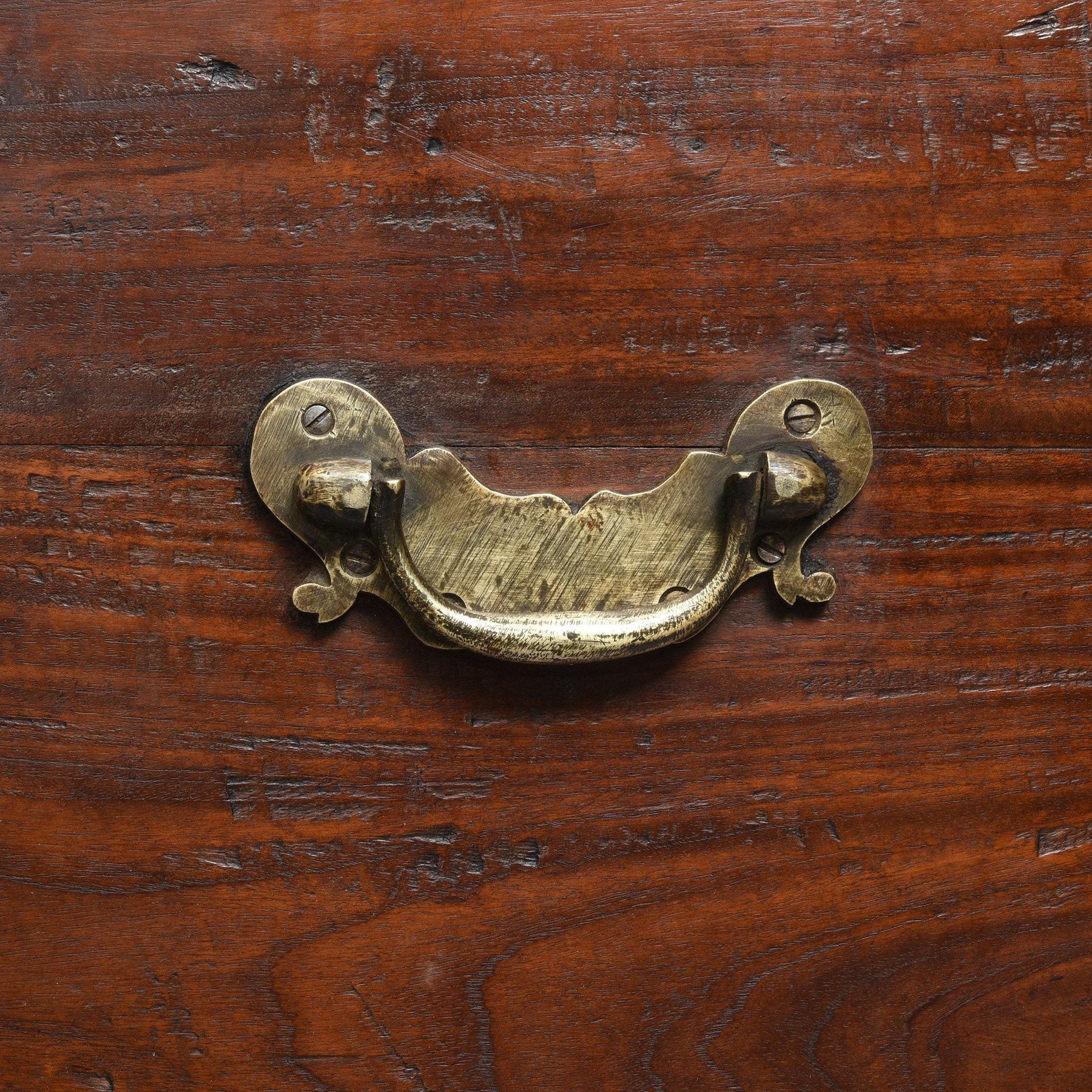 Brass Bound Teak Indian Campaign Chest, Rajasthan -19thC