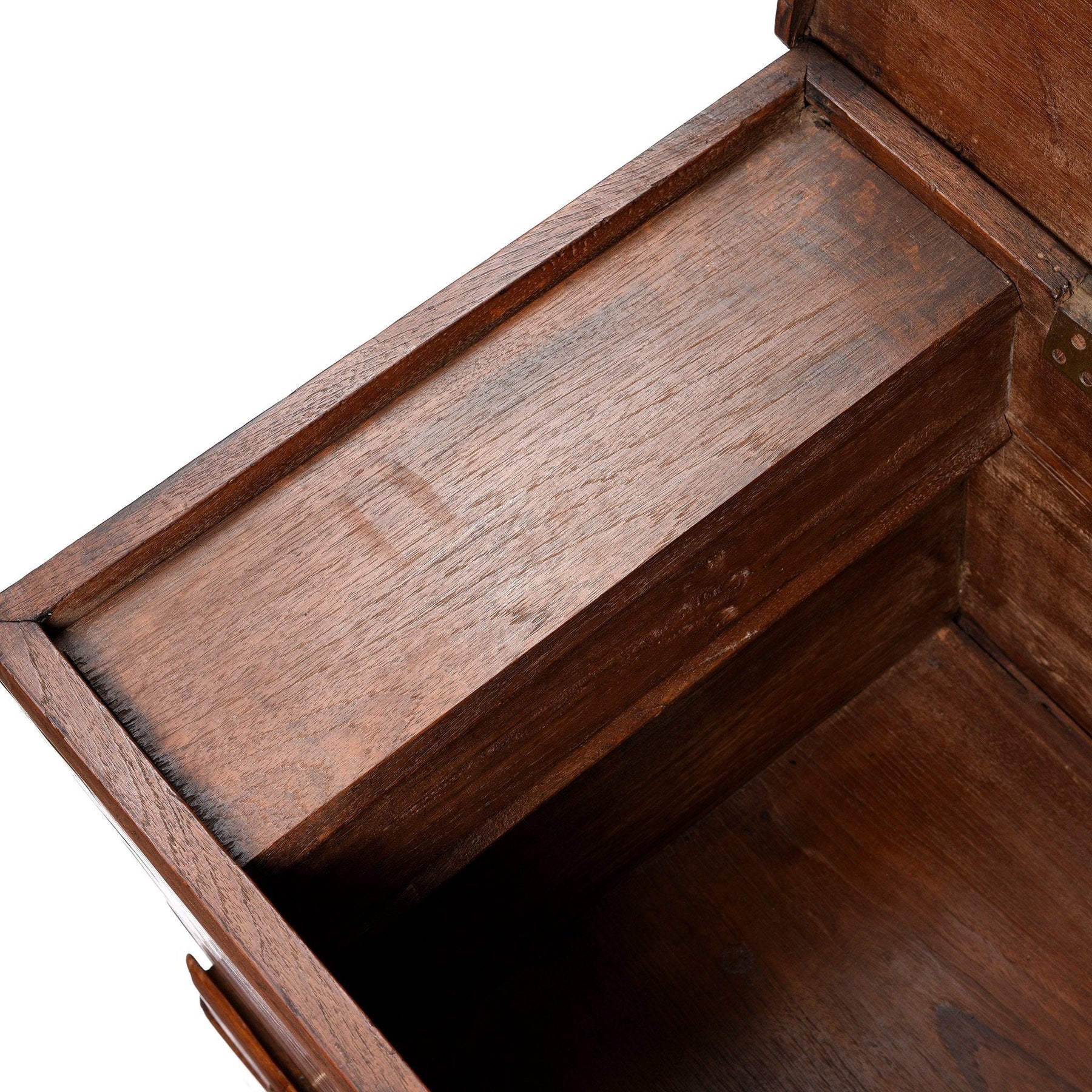 Brass Bound Teak Indian Anglo-Indian Chest, Rajasthan -19Thc
