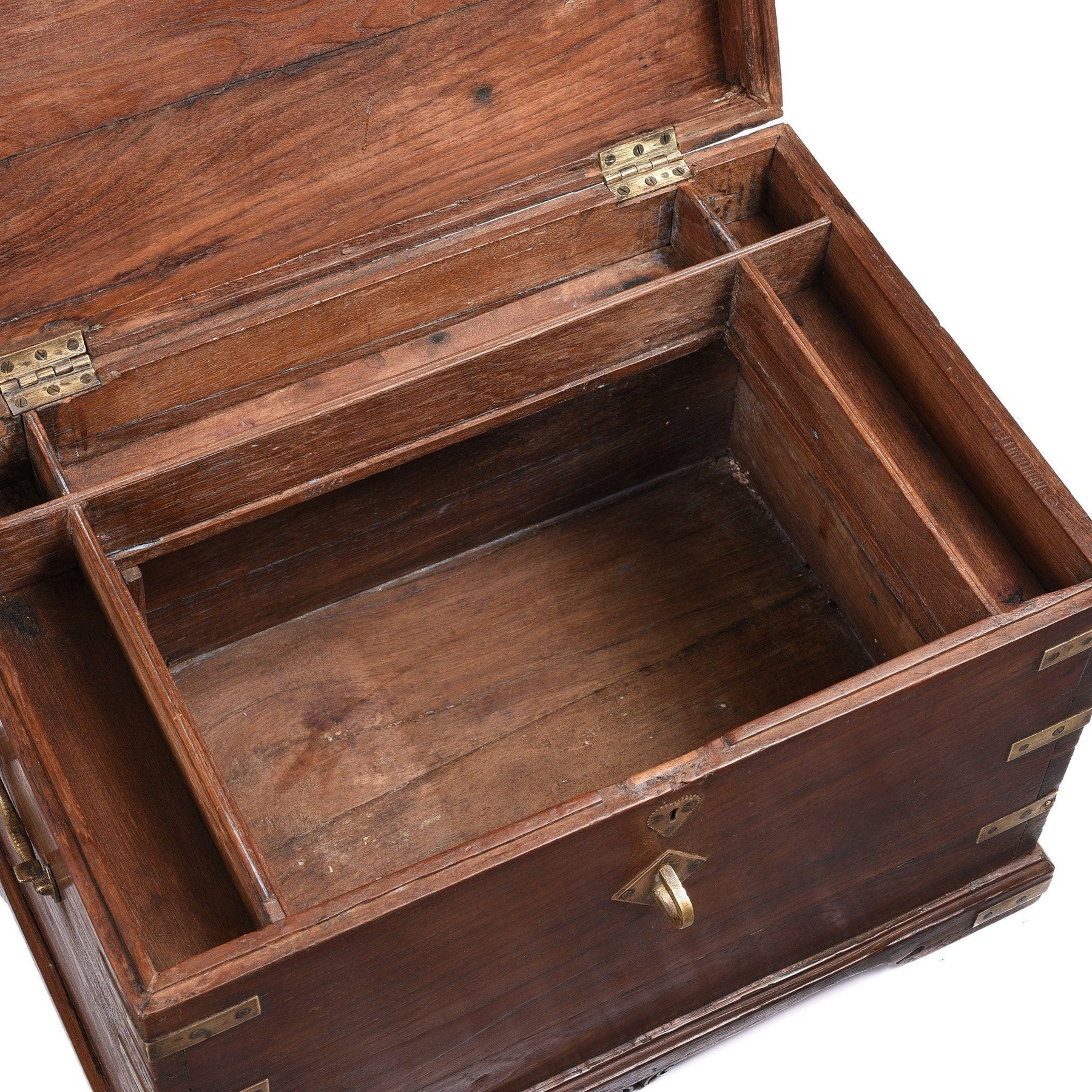 Brass Bound Teak Indian Military Chest, Rajasthan -19thC