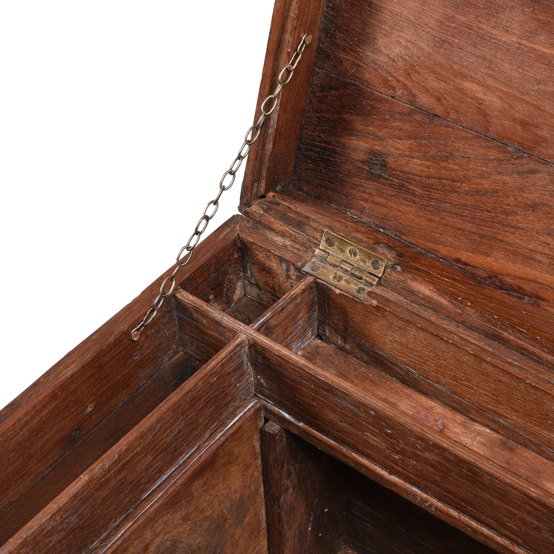 Brass Bound Teak Indian Military Chest, Rajasthan -19thC