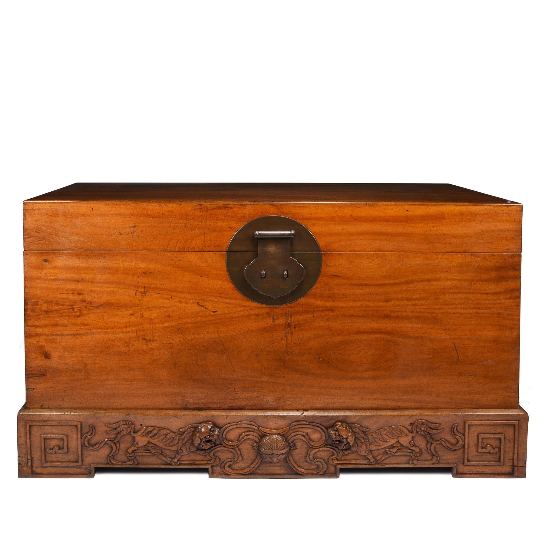 Exceptionally Large Camphor Trunk From Hebei - Early 19th Century