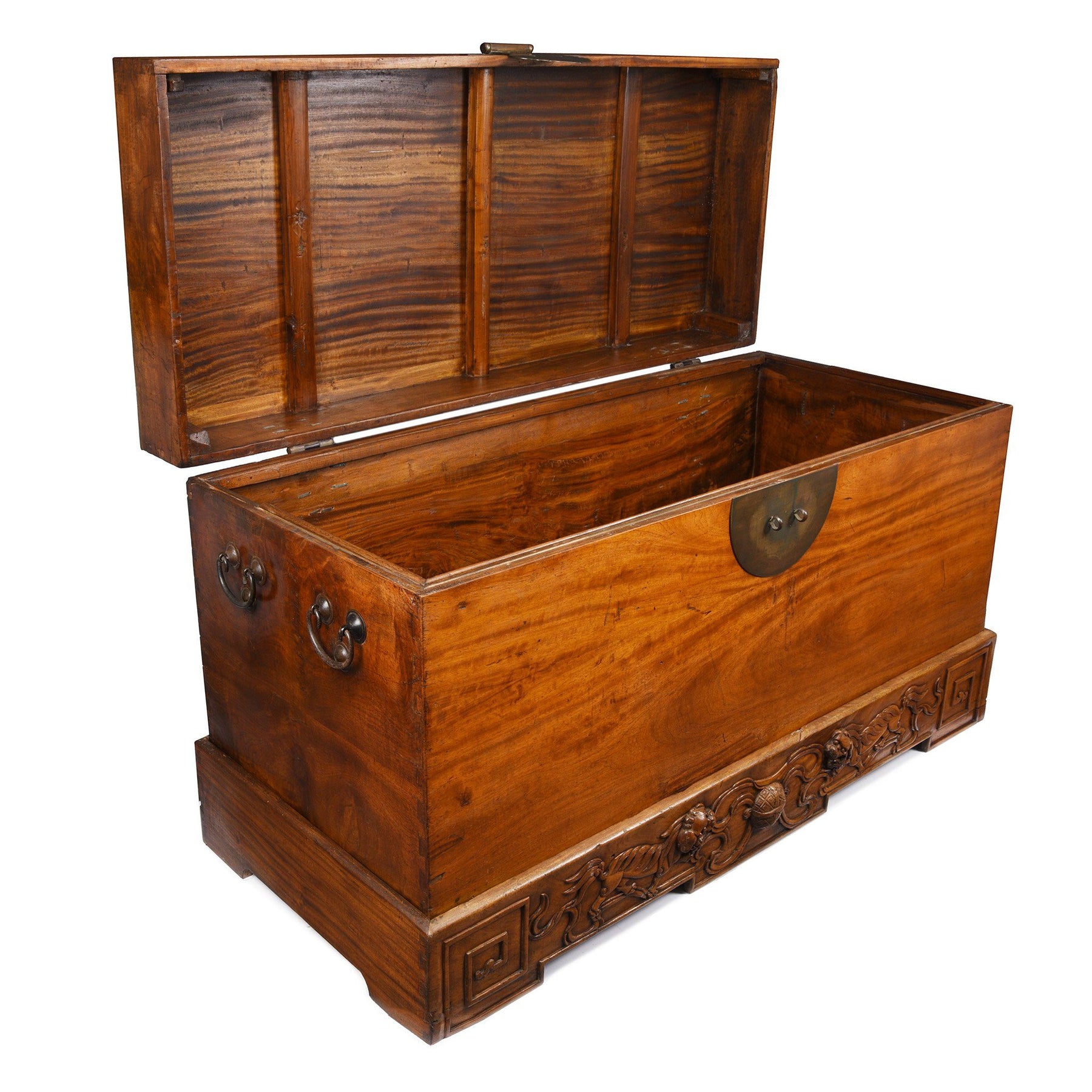 Exceptionally Large Camphor Trunk From Hebei - Early 19th Century