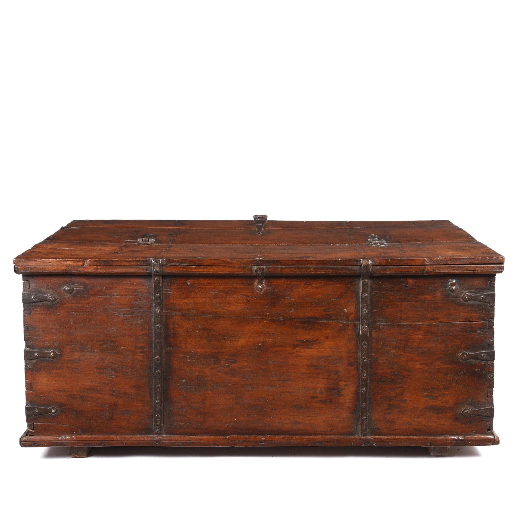 Iron Bound Teak Chest - 19thC - From Gujarat