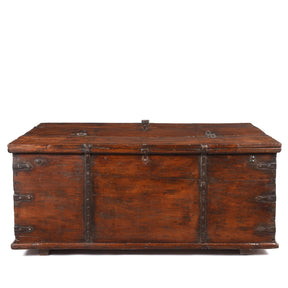 Iron Bound Teak Chest - 19thC - From Gujarat