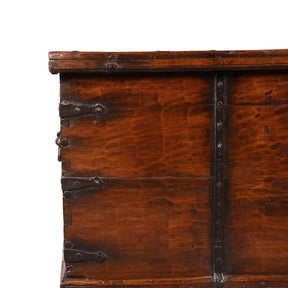 Iron Bound Teak Chest - 19thC - From Gujarat