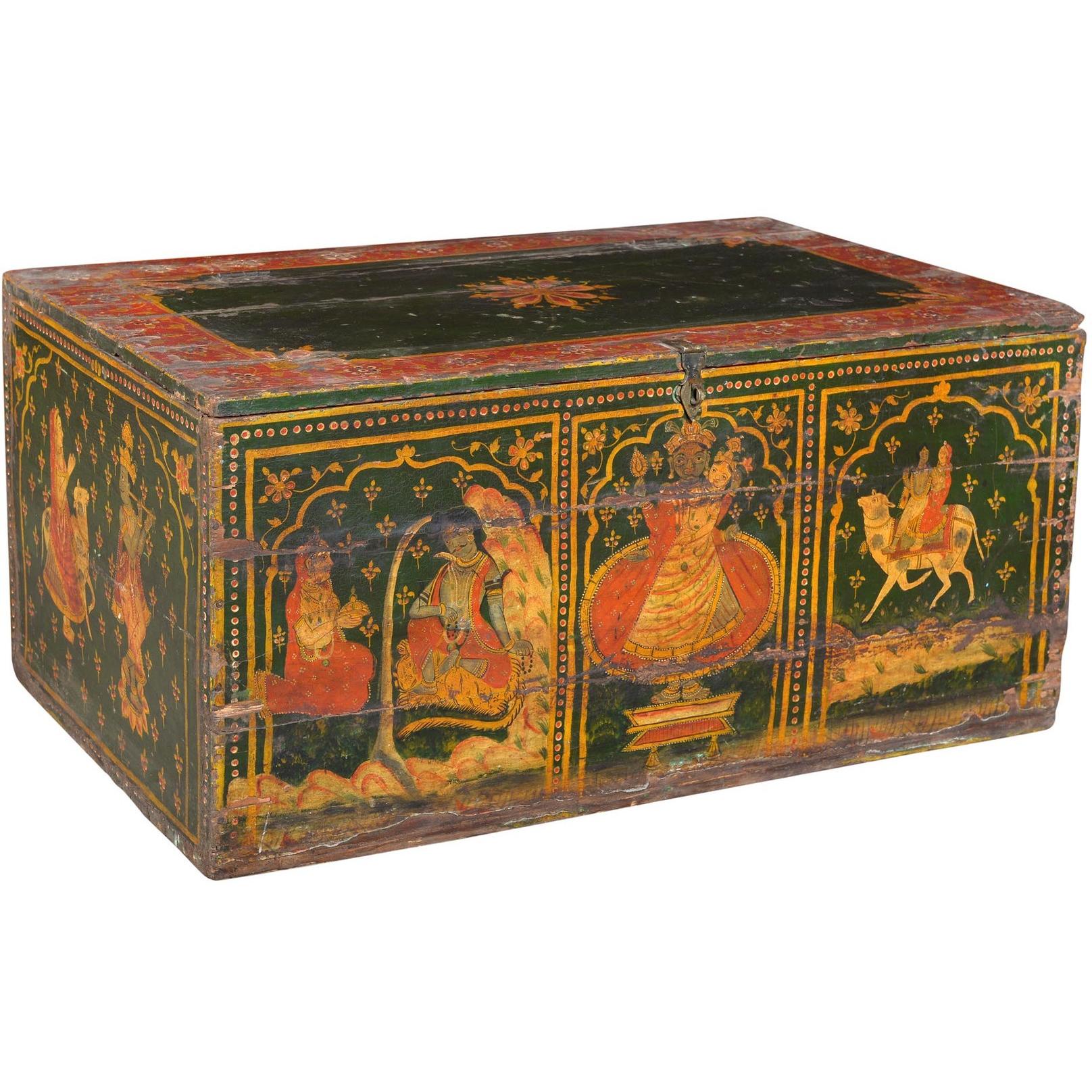 Painted Box From Bikaner - Rajasthan - 19thC