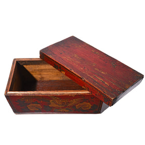 Painted Storage Box From Mongolia - Early 20thC