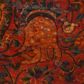 Painted Zeeba Chest From Tibet - 19th Century