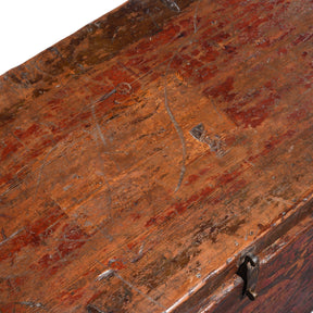 Painted Zeeba Chest From Tibet - 19th Century